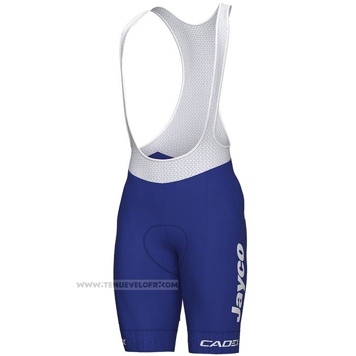 2023 Maillot Cyclisme Jayco Alula Bleu Blanc Manches Courtes et Cuissard